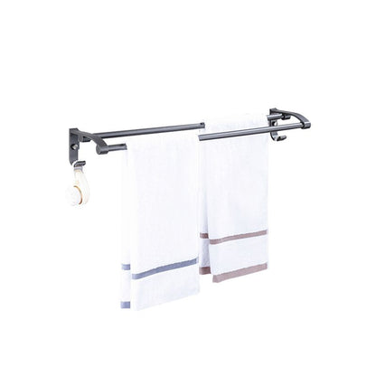 Skorter | Matt gray bathroom accessory set bathroom shelf/towel holder & paper holder included