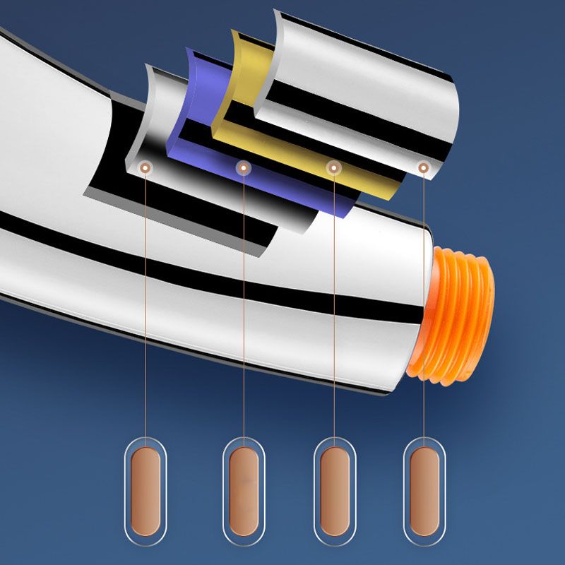 Skorter | Traditional handheld shower head metal hand shower with square shape