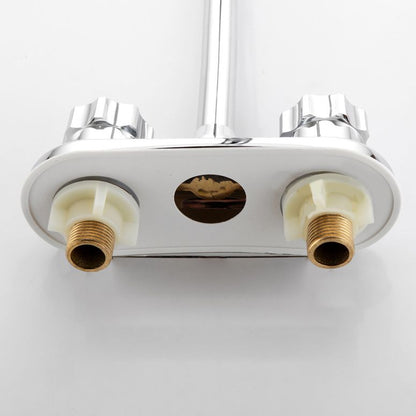 Skorter | 2-Handle Brass Bathroom Faucet Modern High Arc Central Valve