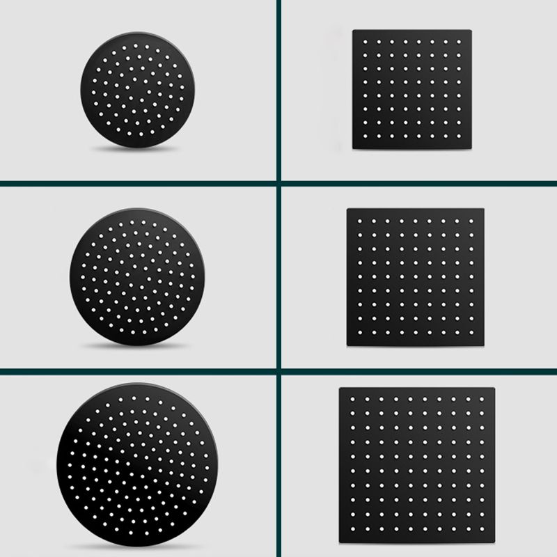 Skorter | Black round fixed shower head Modern design wall-mounted shower head