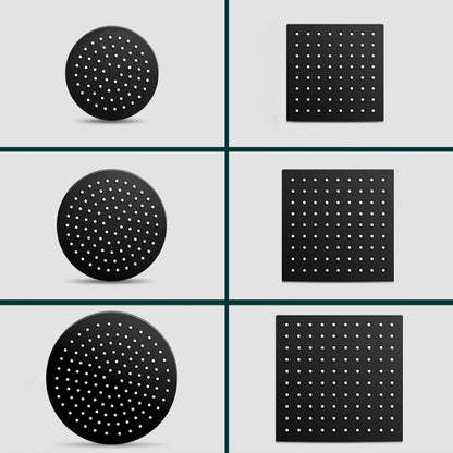 Skorter | Black round fixed shower head Modern design wall-mounted shower head