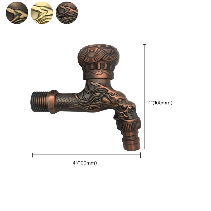 Skorter | Vintage Classic Basin Mixer Zinc Single Lever Dragon Engraving Wall Mounted Tap