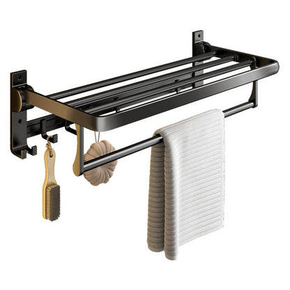 Skorter | Contemporary Bathroom Accessory Set Matte Black Bathroom Set with Bathrobe Hooks/Towel Bar