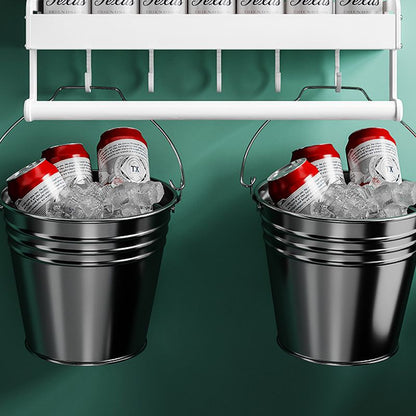 Skorter | 2-piece modern bathroom accessory set White rectangular wall shelf