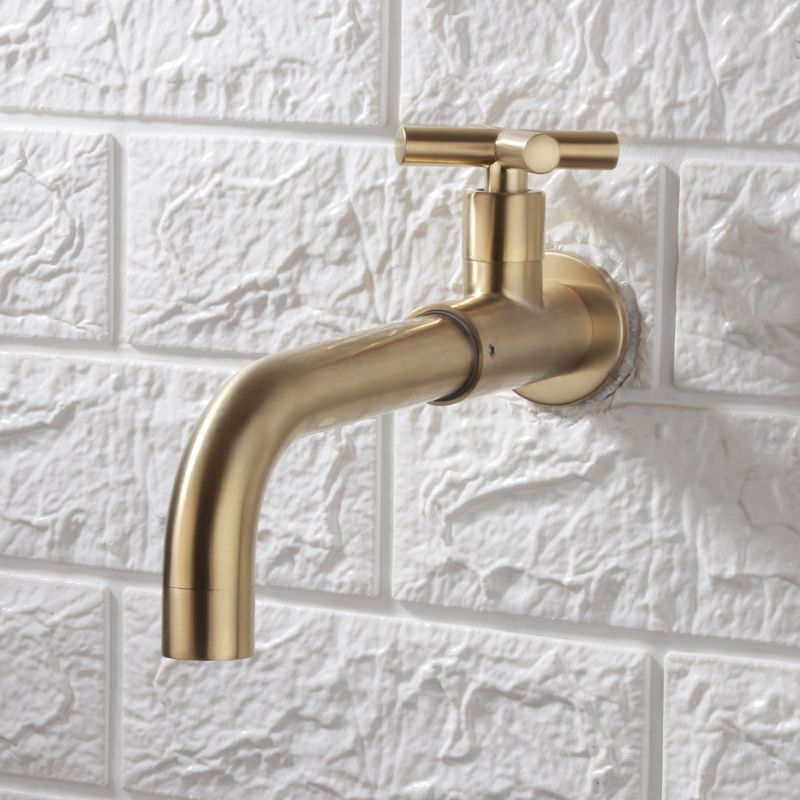 Skorter | Contemporary Wall-Mounted Bathroom Faucet Cross Handles Stainless Steel Faucet