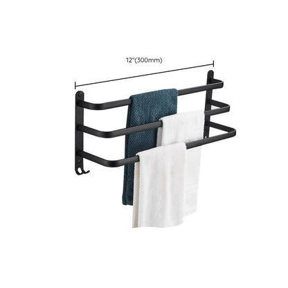 Skorter | Modern black aluminum bathroom furniture set towel bar bathroom fittings
