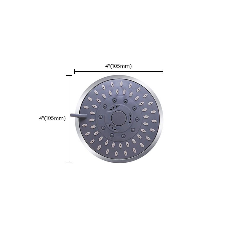 Skorter | 5 Sprays Showerhead Wall Mount Silver Round Fixed Showerhead
