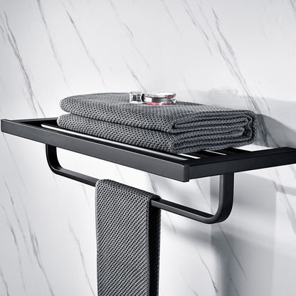 Skorter | 5-piece Modernism Bath Accessory Set in Matte Black Stainless Steel