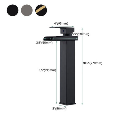 Skorter | Basin Waterfall Outlet Single Lever Tap with LED Light
