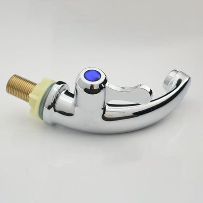 Skorter | Modern Bathroom Faucet Chrome Button Handle with Water Hose Sink Faucet
