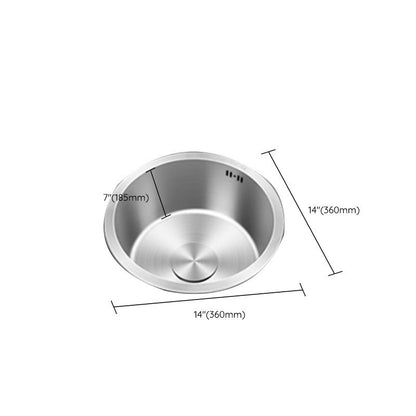 Skorter | Contemporary Style Kitchen Sink Stainless Steel Round Kitchen Sink