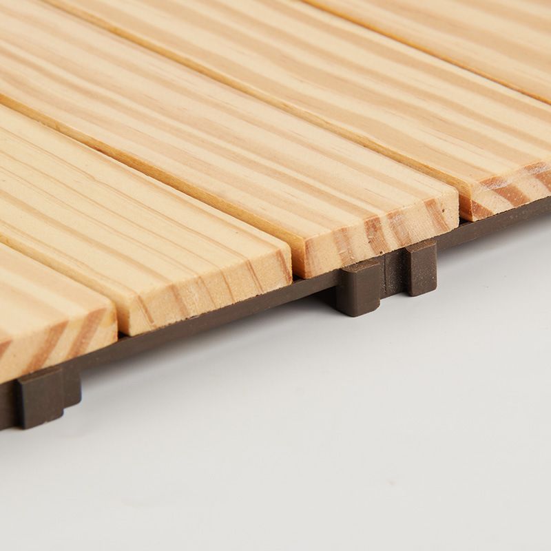 Skorter | 7-Slat Square Wood Terrace Tiles Laying Pattern Outdoor Terrace Tiles