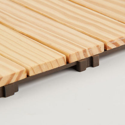 Skorter | 7-Slat Square Wood Terrace Tiles Laying Pattern Outdoor Terrace Tiles