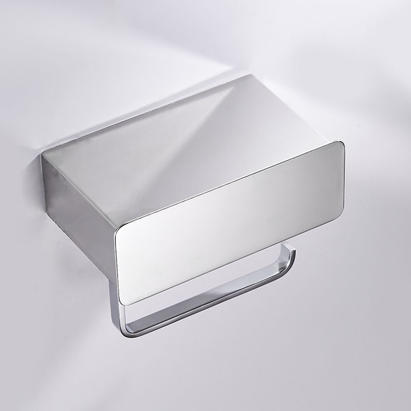 Skorter | 2-piece stainless steel classic bathroom accessory set black & chrome paper holder