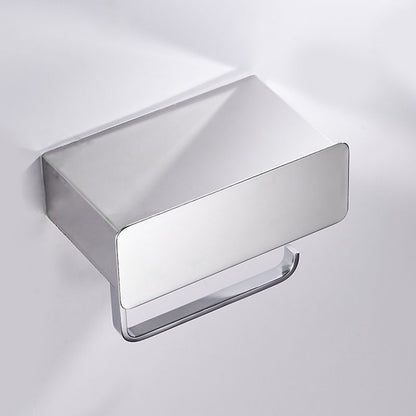 Skorter | 2-piece stainless steel classic bathroom accessory set black & chrome paper holder