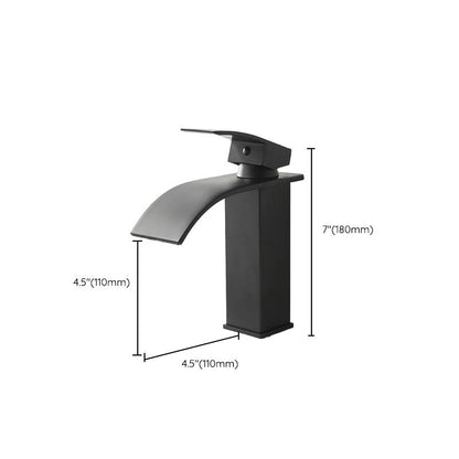 Skorter | Modern Waterfall Spout Sink Faucet with LED Brass Sink Faucet