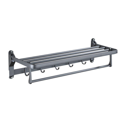 Skorter | Matt gray bathroom accessory set bathroom shelf/towel holder & paper holder included