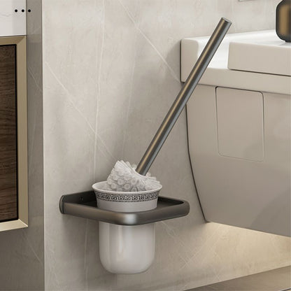Skorter | Contemporary Bathroom Accessory Set Grey Aluminum Bathroom Accessory Kit