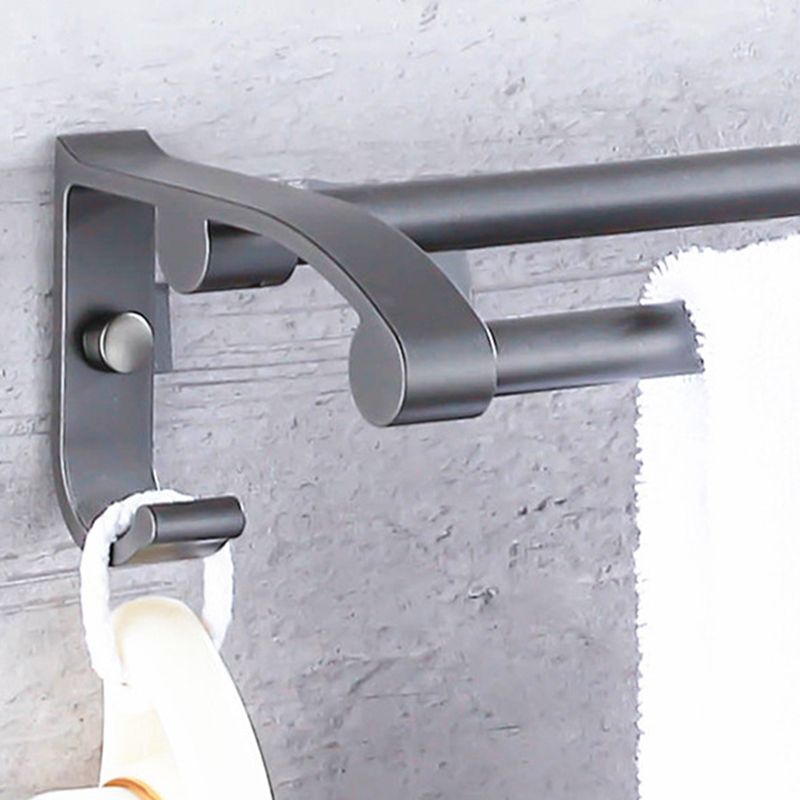 Skorter | Matt gray bathroom accessory set bathroom shelf/towel holder & paper holder included