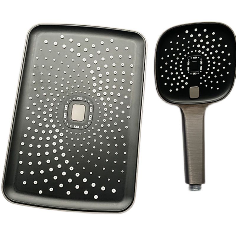Skorter | Black Large Shower Head Standard Spray Pattern with Hand Shower