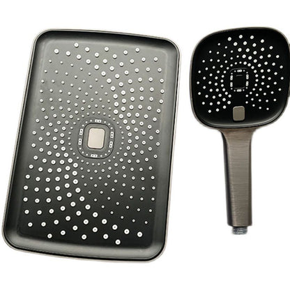 Skorter | Black Large Shower Head Standard Spray Pattern with Hand Shower