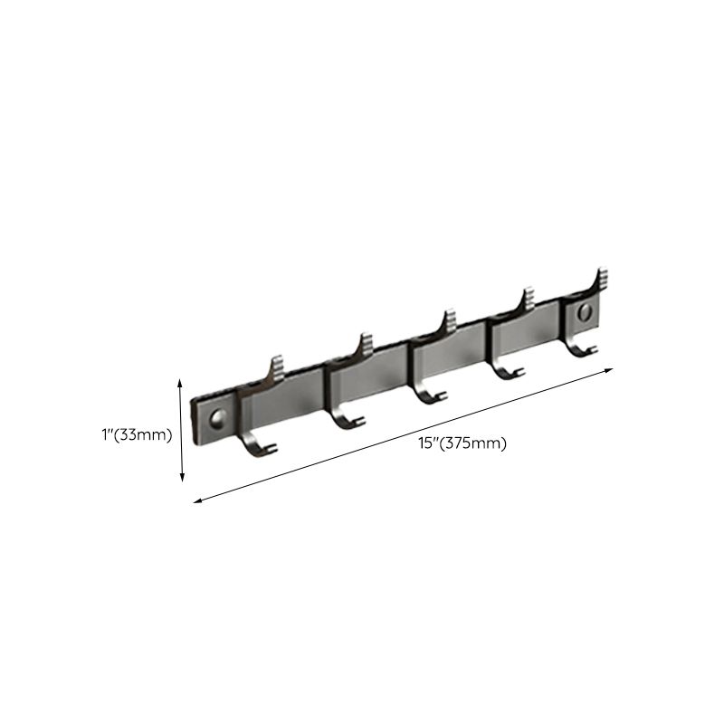 Skorter | Contemporary bathroom accessory set with black surface and bath shelf/towel bar
