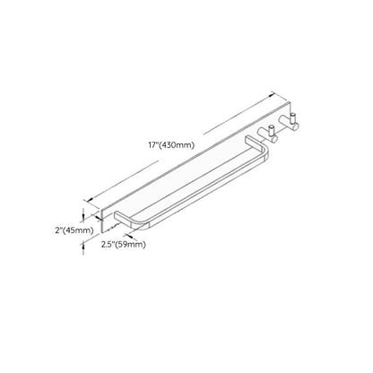 Skorter | Black 6-piece Bathroom Accessory Set Modern Shower Curtain Rod / Bathrobe Hook and Towel Bar