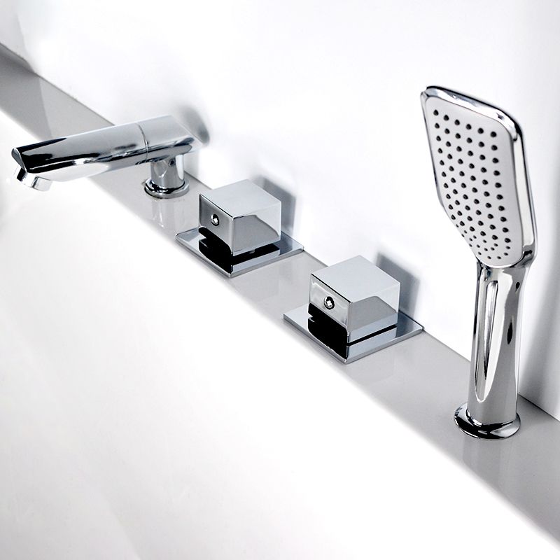 Skorter | Wall-mounted Copper Roman Bathtub Faucet Low Arc Roman Bathtub Filler Trim