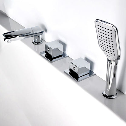 Skorter | Wall-mounted Copper Roman Bathtub Faucet Low Arc Roman Bathtub Filler Trim
