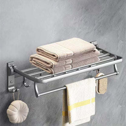 Skorter | Matt gray bathroom accessory set bathroom shelf/towel holder & paper holder included