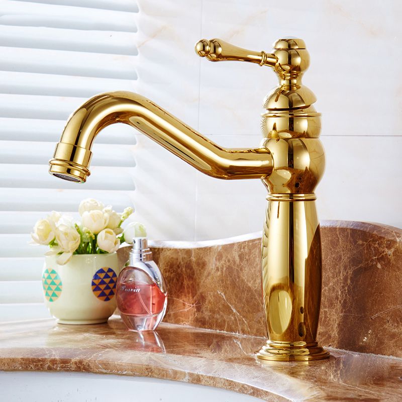 Skorter | Glam Vessel Faucet Swivel Spout Lever Handle Sink Faucet