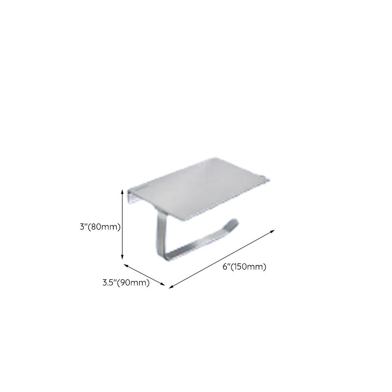 Skorter | Contemporary bathroom accessory set made of aluminum with towel holder/bath shelf