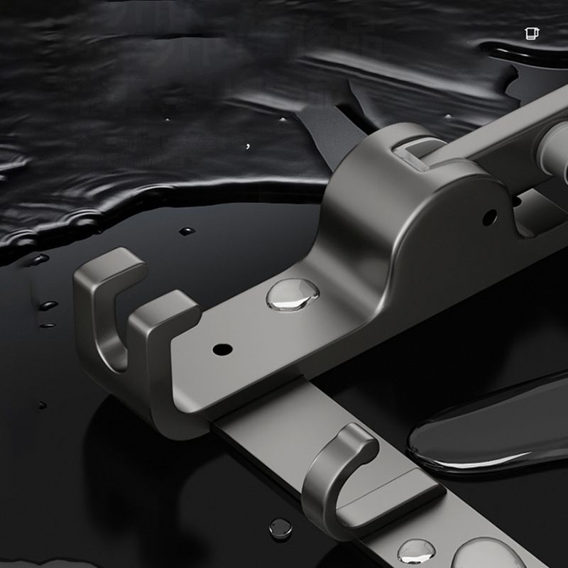 Skorter | Contemporary Bathroom Accessory Set Grey Aluminum Bathroom Accessory Kit