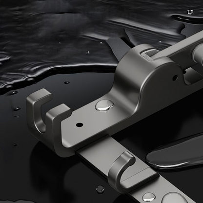 Skorter | Contemporary Bathroom Accessory Set Grey Aluminum Bathroom Accessory Kit