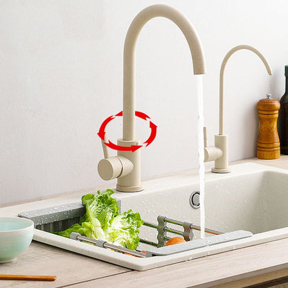 Skorter | Modern 1-handle bar faucet with connection lines kitchen faucet in black