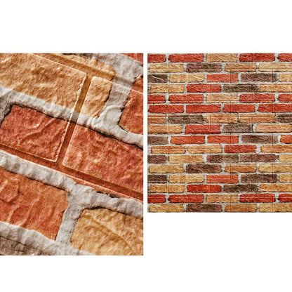 Skorter | 3D Artificial Brick Wall Panel Industrial Style Living Space Wall Plate (Pack of 10)