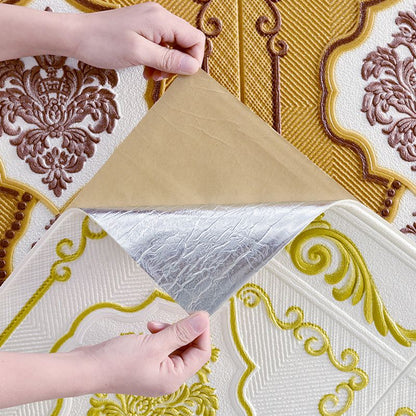 Skorter | 3D embossed wall panel Glam style waterproof wall panel for the living room