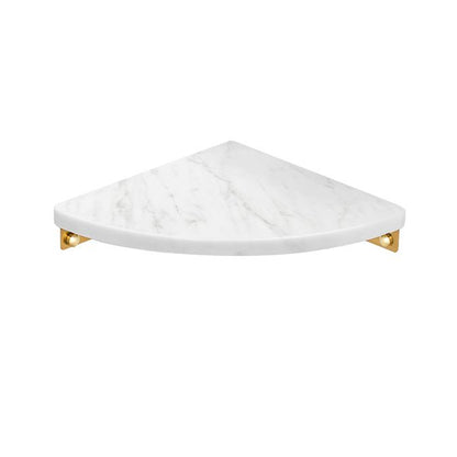 Skorter | 2-piece Bathroom Hardware Set Metal and Marble Bathroom Shelf Set