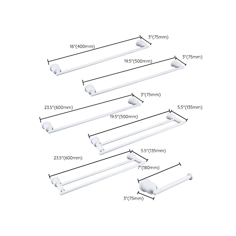 Skorter | Contemporary white bathroom accessories as a single piece or in a set