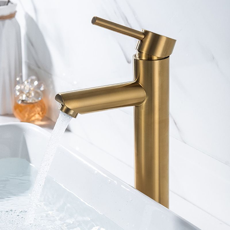 Skorter | 1-Handle Gold Nickel Wide-Running Faucet Single Hole Lever Sink Faucet with Drain