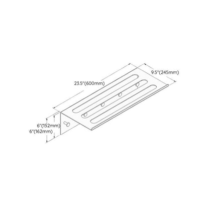 Skorter | Black 6-piece Bathroom Accessory Set Modern Shower Curtain Rod / Bathrobe Hooks and Towel Bar