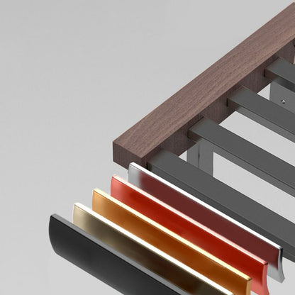 Skorter | 7-piece bathroom accessory set metal bath set with wood accents