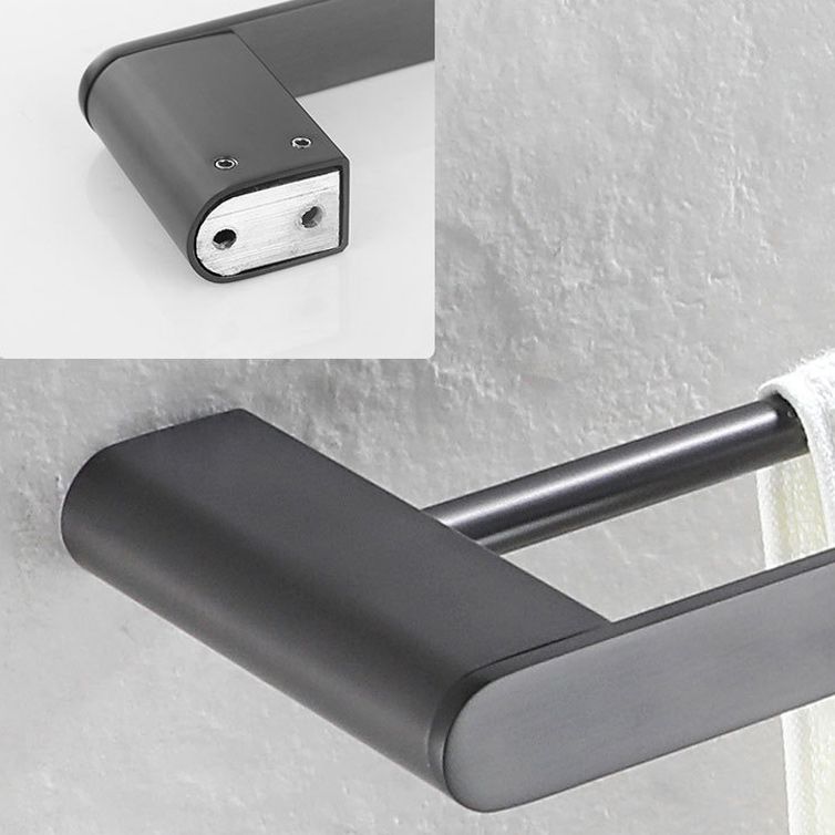 Skorter | 5-piece modern bathroom accessory set made of stainless steel with towel rail/robe hooks/toilet paper holder