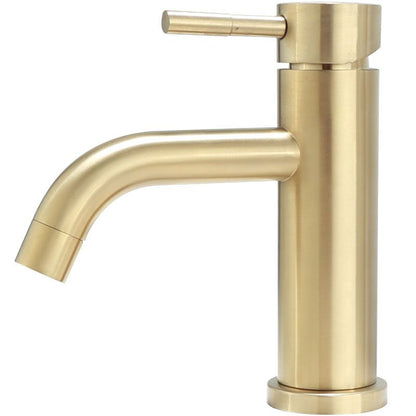 Skorter | Deck Mounted Roman Tub Faucet Low Arc Tub Faucet Set in Gold