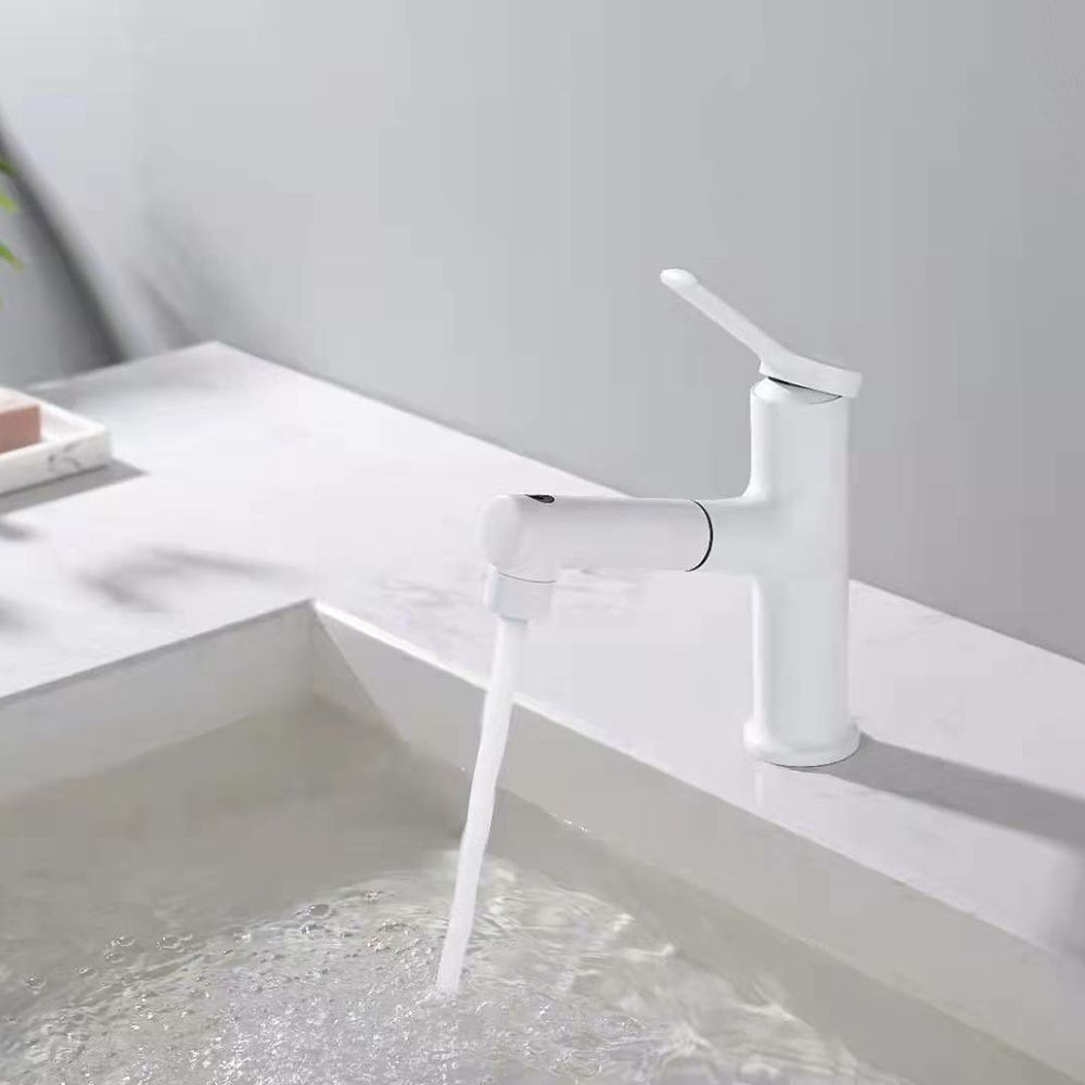 Skorter | Contemporary Vessel Faucet Copper Single Handle Low Arc Pull Down Vessel Faucet for Home