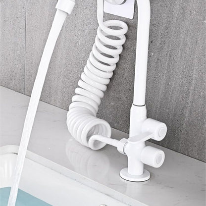 Skorter | Single Cold Water Valve Uniform Color High Arc Deck Mounted Bathtub Faucet