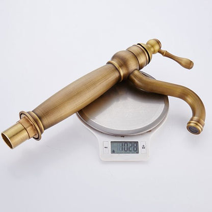 Skorter | Round Basin Faucet Bathroom Faucet Single Lever High Arc Basin Faucet