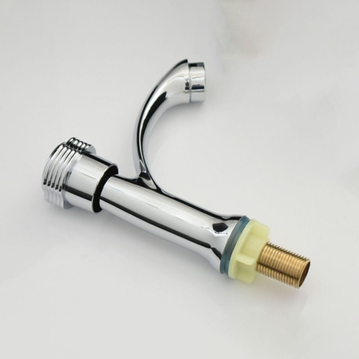 Skorter | Modern Bathroom Faucet Chrome Button Handle with Water Hose Sink Faucet