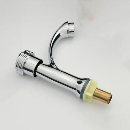 Skorter | Modern Bathroom Faucet Chrome Button Handle with Water Hose Sink Faucet
