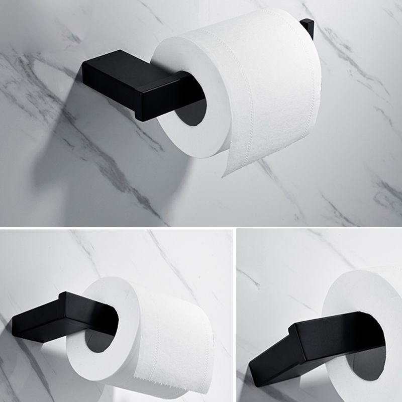 Skorter | 5-piece Modernism Bathroom Accessory Set in Matte Black Stainless Steel
